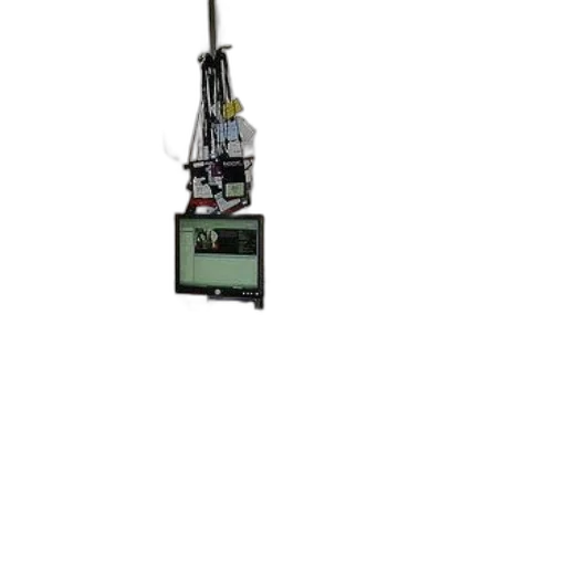 staff, robot, jewelry, weapon, pixel art, 3d render, cyberpunk, cluttered transparent PNG cut-out
