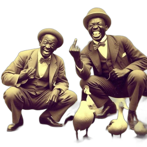 two, men, formal, attire, squatting, near, body, water transparent PNG cut-out