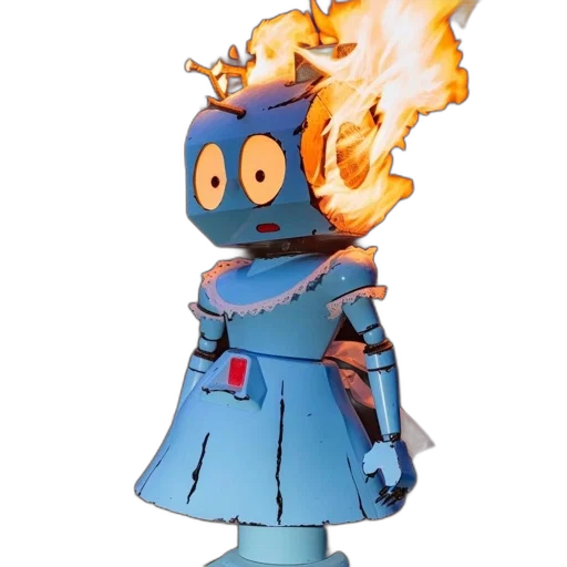 robot, jacket, mask, crown, 3d render, concept art, cartoon, pixel art transparent PNG cut-out