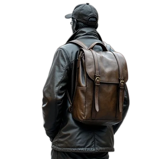 jacket, staff, 3d render, photorealistic, bronze, statue, man, backpack transparent PNG cut-out