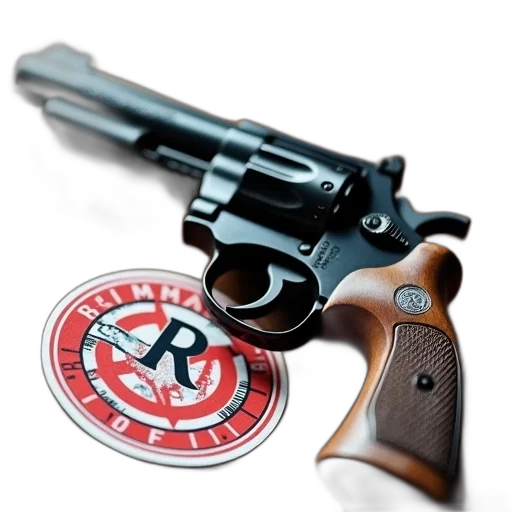 weapon, 3d render, photorealistic, revolver transparent PNG cut-out
