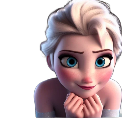 face, 3d render, photorealistic, concept art, cartoon, snow, two, animated transparent PNG cut-out