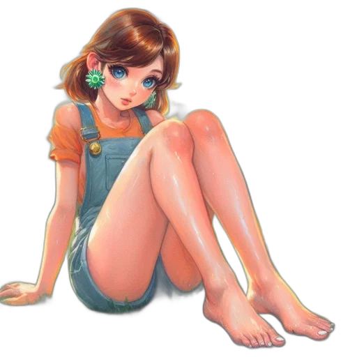 dress, jewelry, face, pixel art, concept art, fantasy art, cartoon, pastel transparent PNG cut-out