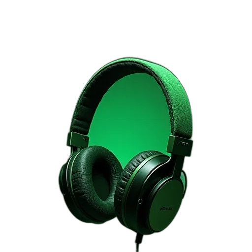 3d render, photorealistic, green, image, earmuffs, lite transparent PNG cut-out