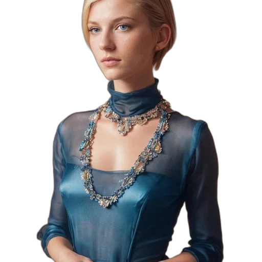 jewelry, dress, crown, jacket, fantasy art, concept art, 3d render, photorealistic transparent PNG cut-out