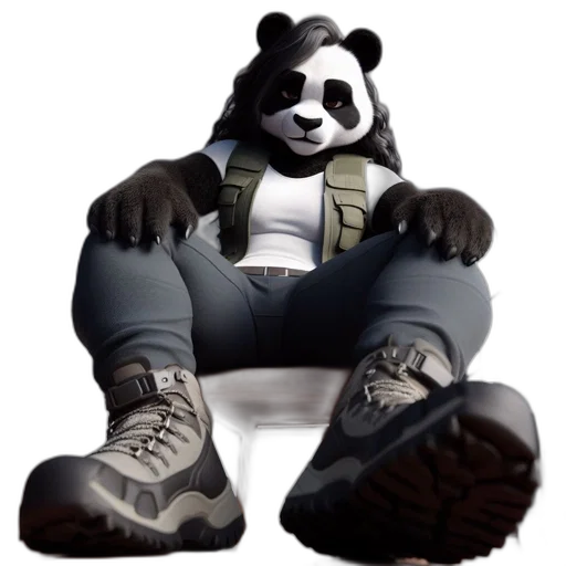 animal, shoes, 3d render, concept art, photorealistic, fantasy art, monochrome, anthropomorphic transparent PNG cut-out