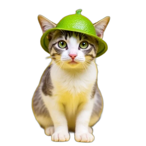 hat, staff, animal, crown, photorealistic, 3d render, pixel art, green transparent PNG cut-out
