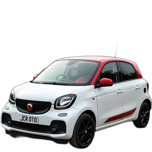 car, white, compact, red, interior, parked, dirt, road transparent PNG cut-out
