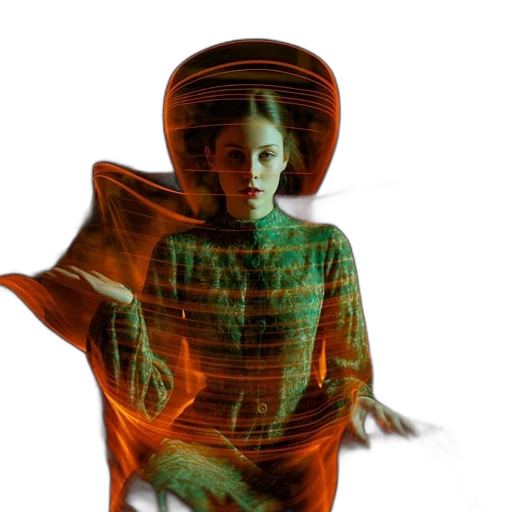 dress, mask, jacket, face, 3d render, concept art, photorealistic, vaporwave transparent PNG cut-out