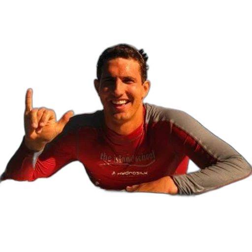 staff, animal, jacket, face, man, red, wetsuit, island transparent PNG cut-out