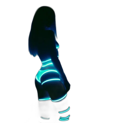 dress, robot, shoes, staff, 3d render, concept art, vaporwave, cyberpunk transparent PNG cut-out