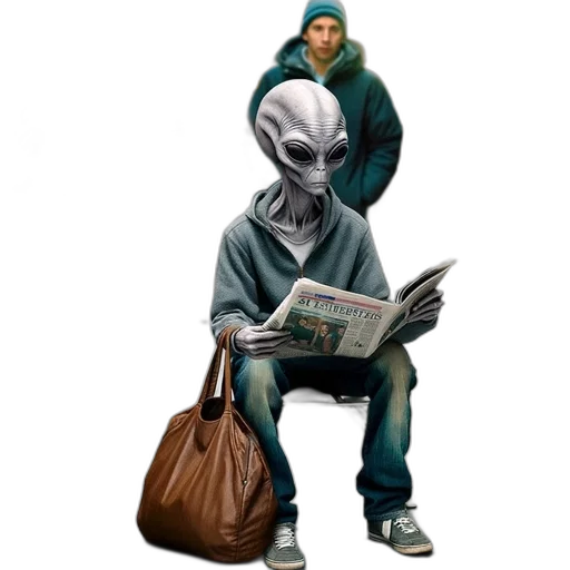 mask, jacket, robot, creature, concept art, comic book art, vaporwave, fantasy art transparent PNG cut-out