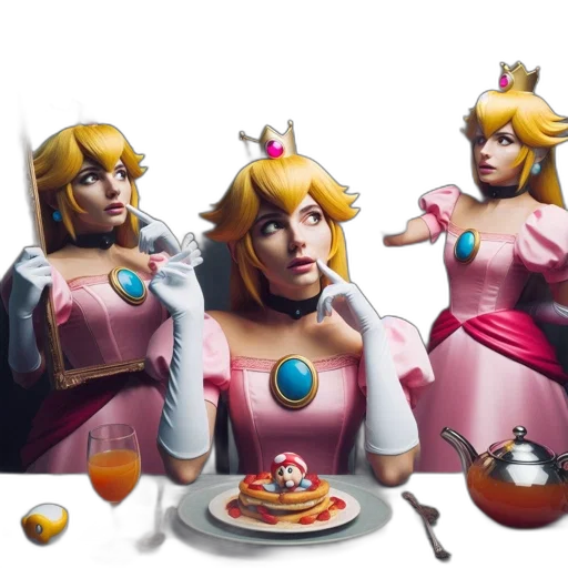 crown, food, dress, concept art, 3d render, fantasy art, pixel art, princess transparent PNG cut-out