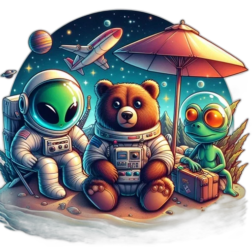 umbrella, robot, concept art, pixel art, fantasy art, comic book art, outer space, rain transparent PNG cut-out
