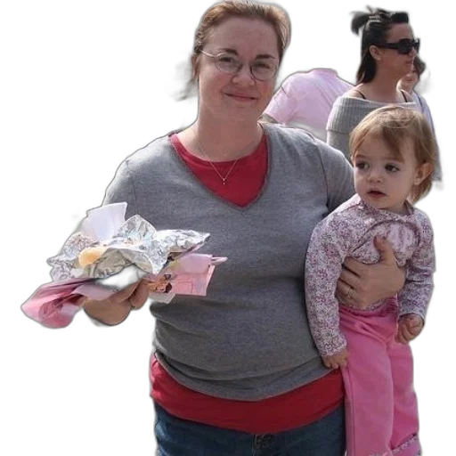 jewelry, food, staff, weapon, woman, gray, shirt, holds transparent PNG cut-out
