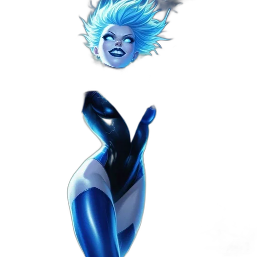 creature, hair, staff, mask, concept art, comic book art, fantasy art, 3d render transparent PNG cut-out