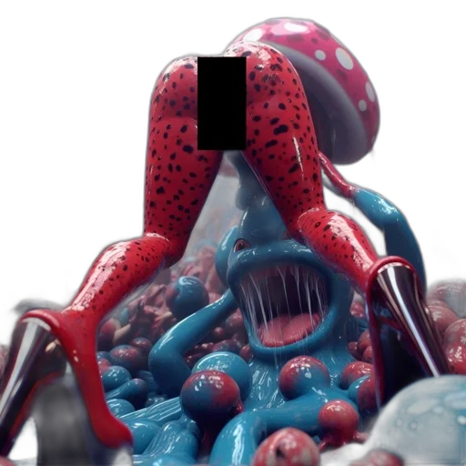 creature, robot, food, mask, 3d render, concept art, underwater, outer space transparent PNG cut-out
