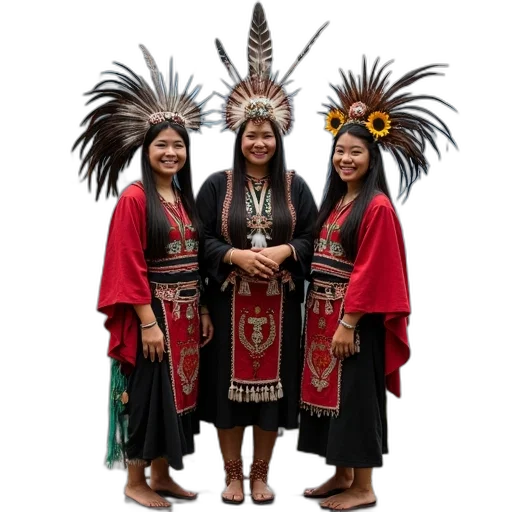 staff, crown, three, individuals, standing, wooden, platform, overlooking transparent PNG cut-out
