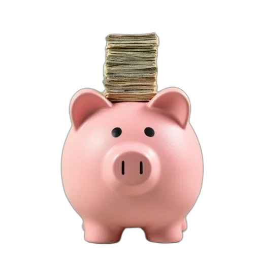 3d render, piggy, bank, savings transparent PNG cut-out