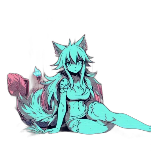 creature, dragon, staff, animal, pixel art, concept art, fantasy art, anime transparent PNG cut-out