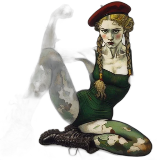 dress, dragon, staff, jewelry, fantasy art, concept art, comic book art, pixel art transparent PNG cut-out