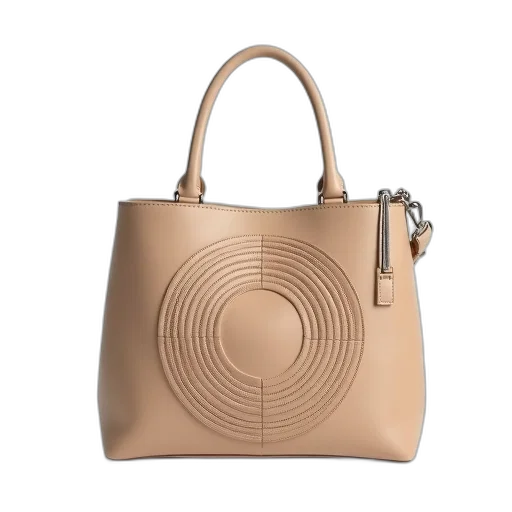 earth tones, beige, handbag, circular, pattern, front, silver, zipper transparent PNG cut-out