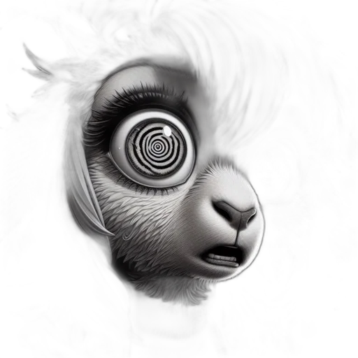 mask, creature, face, hair, photorealistic, concept art, 3d render, fantasy art transparent PNG cut-out