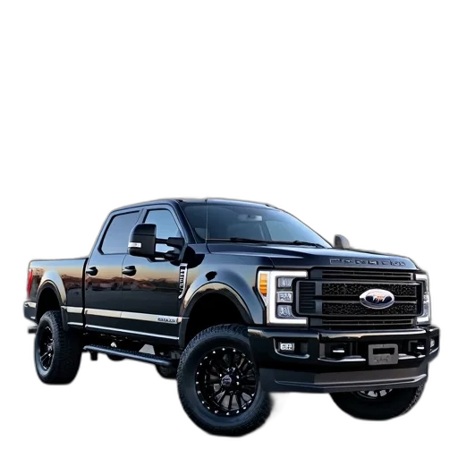 car, photorealistic, 3d render, new, ford, f250, truck, parked transparent PNG cut-out