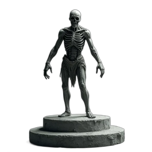 creature, robot, concept art, 3d render, small, zombie, figure, stands transparent PNG cut-out