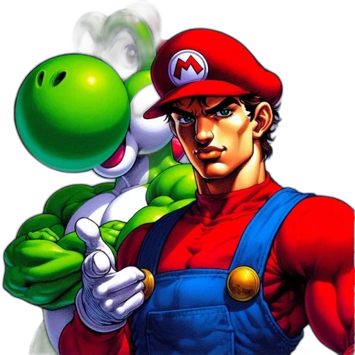 weapon, animal, pixel art, concept art, photorealistic, comic book art, green, yoshi transparent PNG cut-out