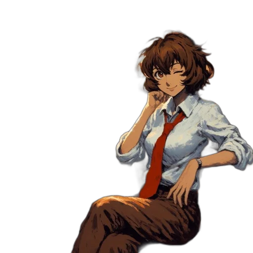 staff, jacket, face, dress, pixel art, anime, concept art, cartoon transparent PNG cut-out