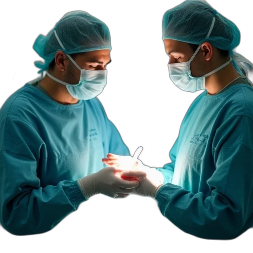 staff, neon lights, plastic, surgeon transparent PNG cut-out