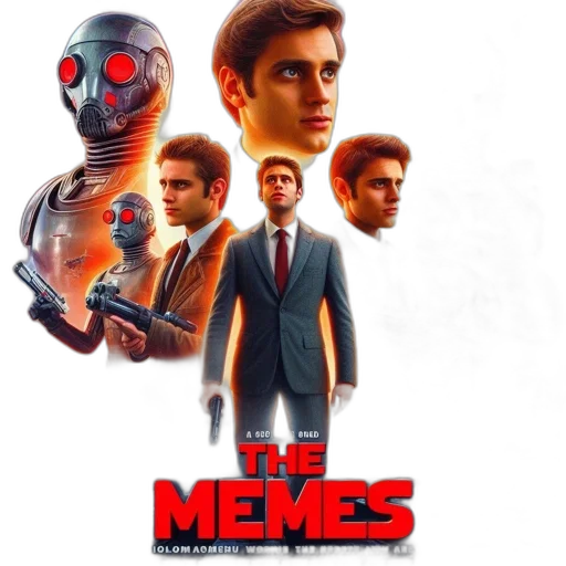 robot, mask, concept art, comic book art, pixel art, 3d render, movie, poster transparent PNG cut-out