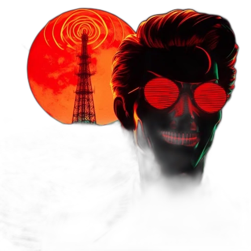 mask, jacket, face, concept art, cyberpunk, comic book art, vaporwave, red transparent PNG cut-out