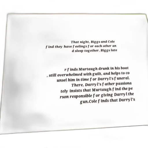 text, excerpt, discussing, scene, where, riggs, cole, share transparent PNG cut-out