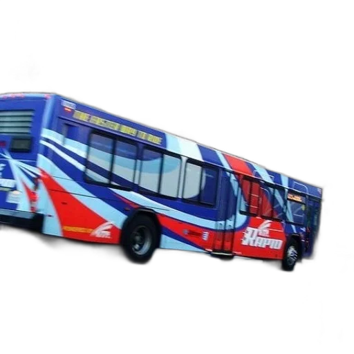 car, 3d render, concept art, photorealistic, red, white, blue, bus transparent PNG cut-out