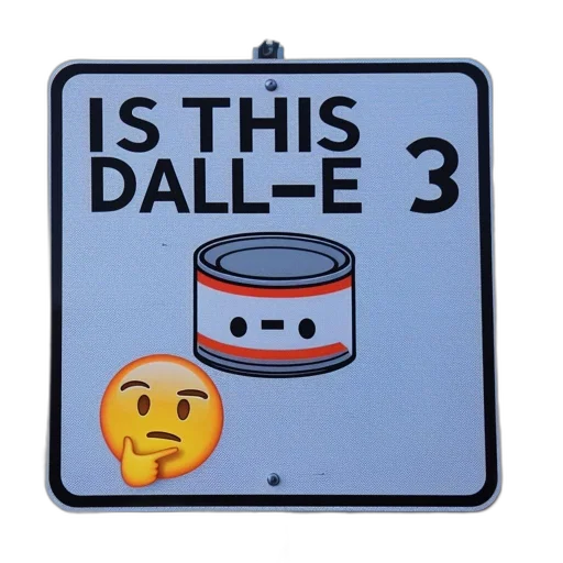 robot, 3d render, outdoor, road, sign, features, question, dall-e transparent PNG cut-out