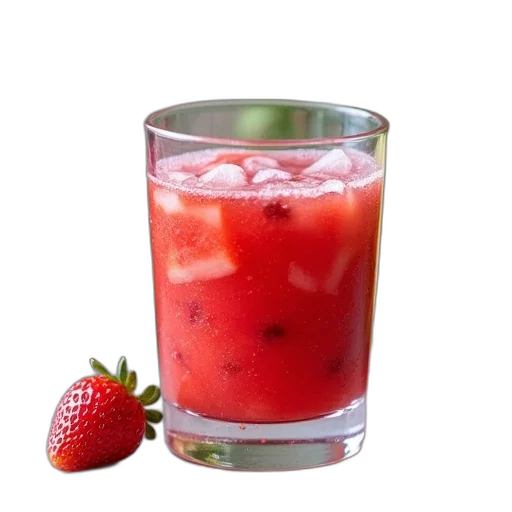 food, bottle, photorealistic, glass, bowl, strawberry, pear, slush transparent PNG cut-out