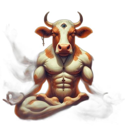 mask, animal, concept art, fantasy art, photorealistic, oil painting, muscular, humanoid transparent PNG cut-out