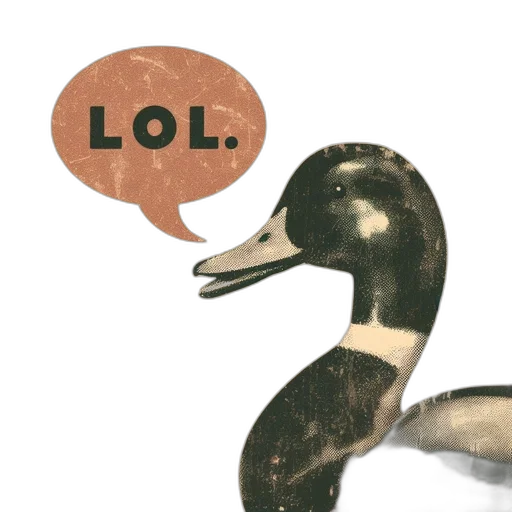 animal, creature, watercolor, old-fashioned, illustration, portrays, duck, laughing transparent PNG cut-out