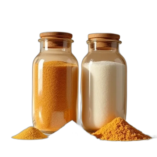 food, golden, two, canisters transparent PNG cut-out