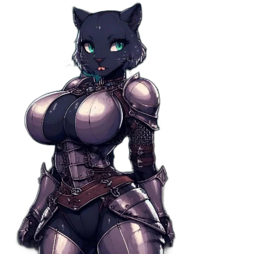 robot, dress, weapon, cyberpunk, fantasy art, pixel art, concept art, dark transparent PNG cut-out