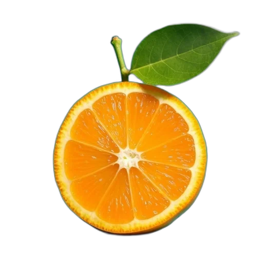 food, weapon, umbrella, animal, photorealistic, 3d render, vibrant, orange transparent PNG cut-out