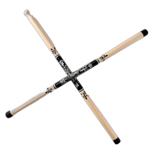 staff, weapon, sword, umbrella, pair, drumsticks, black, white transparent PNG cut-out