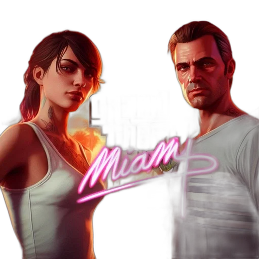 concept art, comic book art, cyberpunk, photorealistic, neon lights, city street, neon, two transparent PNG cut-out