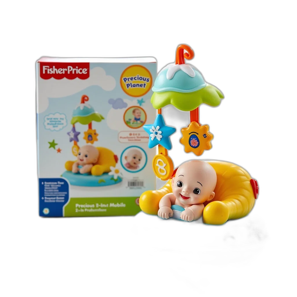 fisher-price, precious, planet, 2-in-1, projection, mobile, displayed, white transparent PNG cut-out