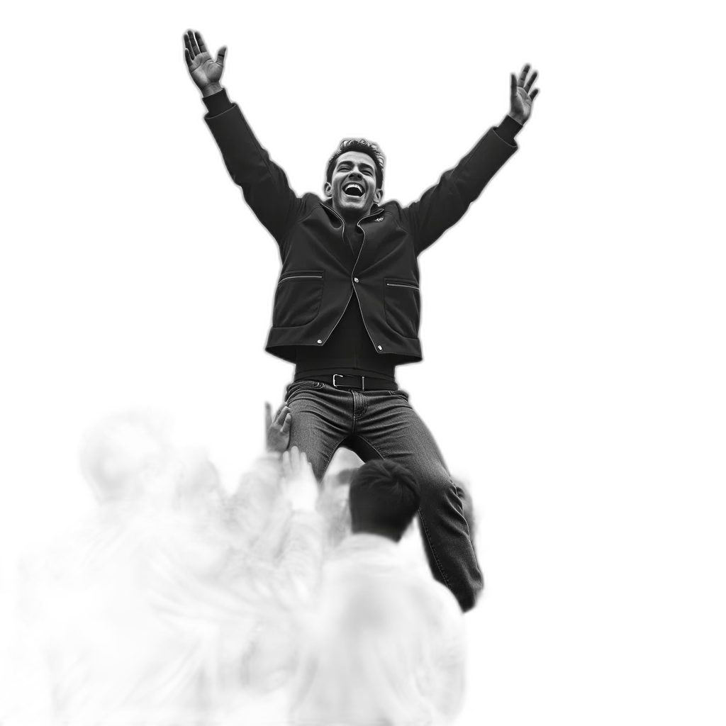 staff, jacket, 3d render, concept art, photorealistic, black, white, photograph transparent PNG cut-out