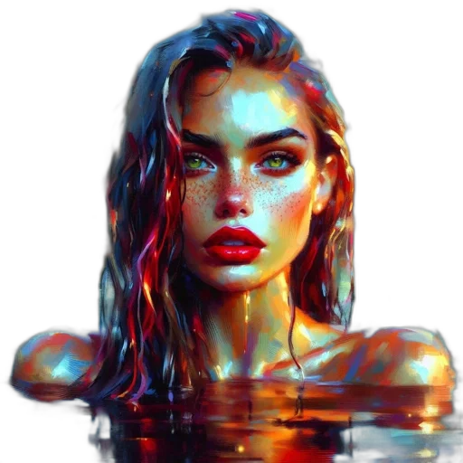face, crown, jacket, jewelry, photorealistic, oil painting, fantasy art, concept art transparent PNG cut-out