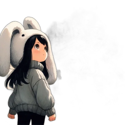 jacket, hat, mask, robot, concept art, 3d render, anime, cartoon transparent PNG cut-out