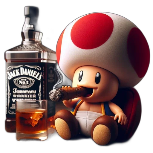 bottle, hat, animal, weapon, 3d render, pixel art, concept art, photorealistic transparent PNG cut-out